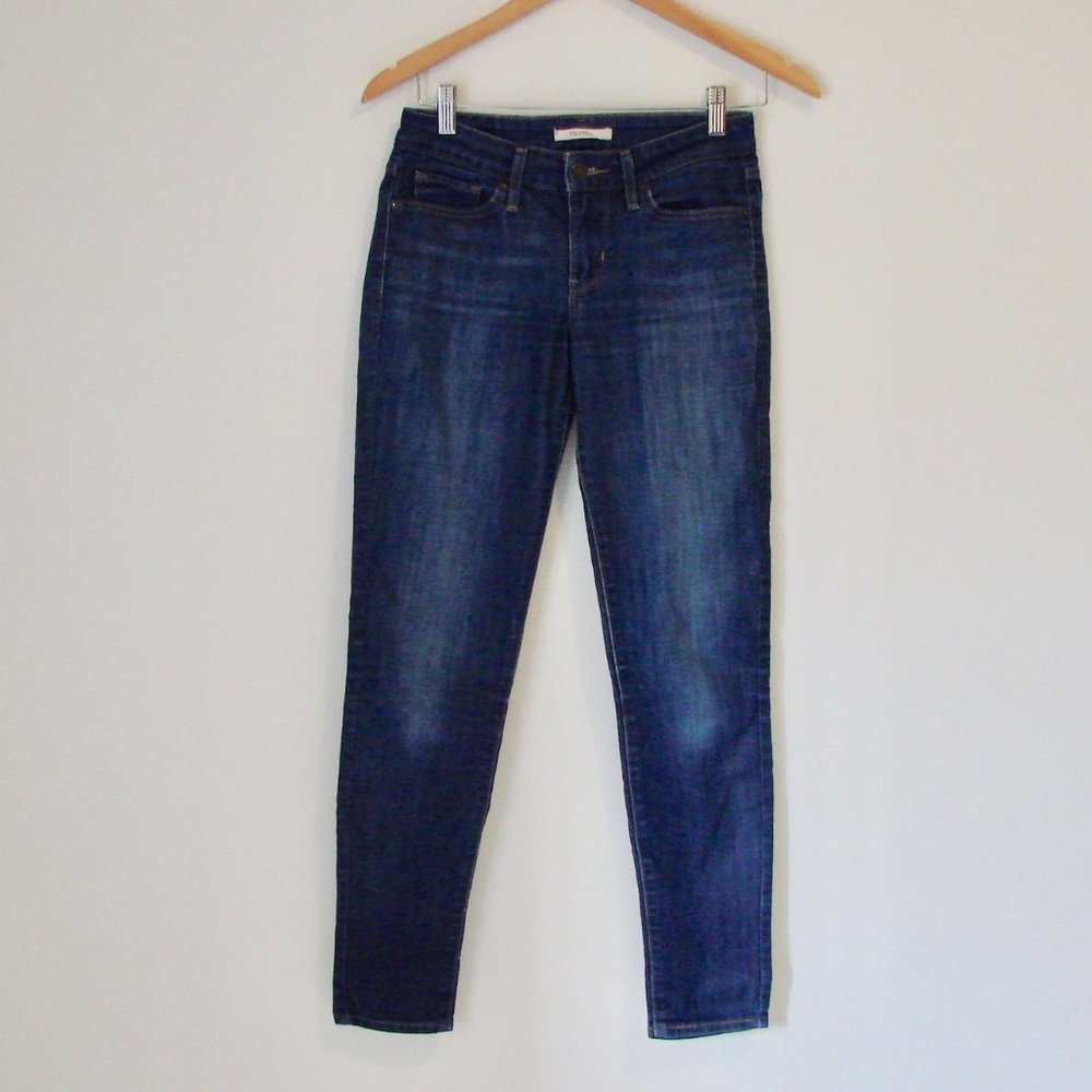 Levi's 711 Skinny Straight Jeans Stretch Dark Wash Size 26